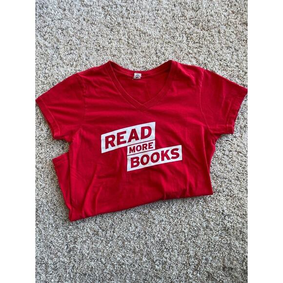 Urban Outfitters Tops - READ MORE BOOKS V-Neck Graphic Tee Women's Med | Bookworm Gift | Reader Gift